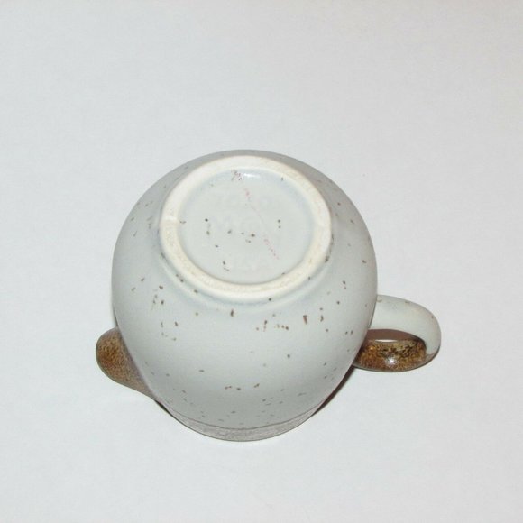 McCoy Pottery Vintage Creamer Graystone Tan Brown Speckled Cottagecore - Picture 11 of 12